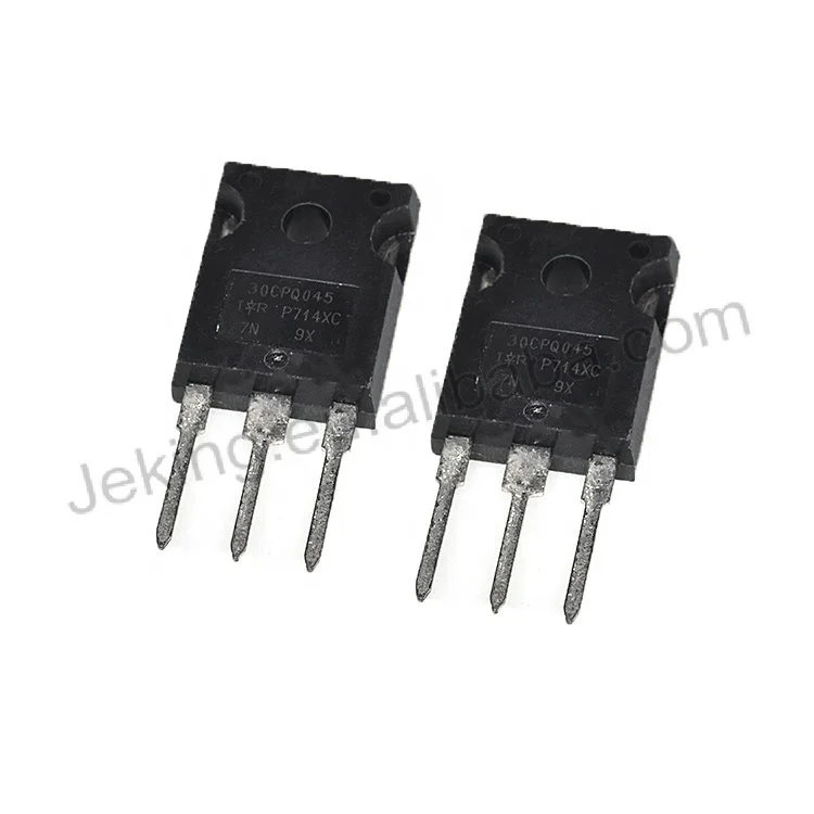 Jeking Diodes & Rectifiers Dual Anode Common Cathode Tube TO-247AC-3 RECOMMENDED ALT VS-3 30CPQ045PBF