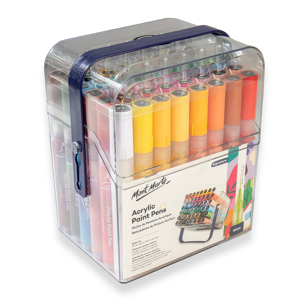 MONT MARTE Stift- Und Pinselhalter Mit 96 Fächern – Kunststudio-Organizer Aus Kunststoff