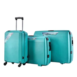 PP 3 Piece Hard case Rolling Suitcase Large Spinner Hand Luggage Sets Fashion Travel Trolley Bag