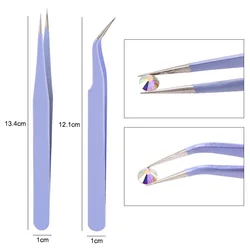 Горячая щипчики для ногтей зажим для нейл-арта украшения выбора горный хрусталь комплектации инструмент из нержавеющей стали Пинцет Маникюр нейл-зажим