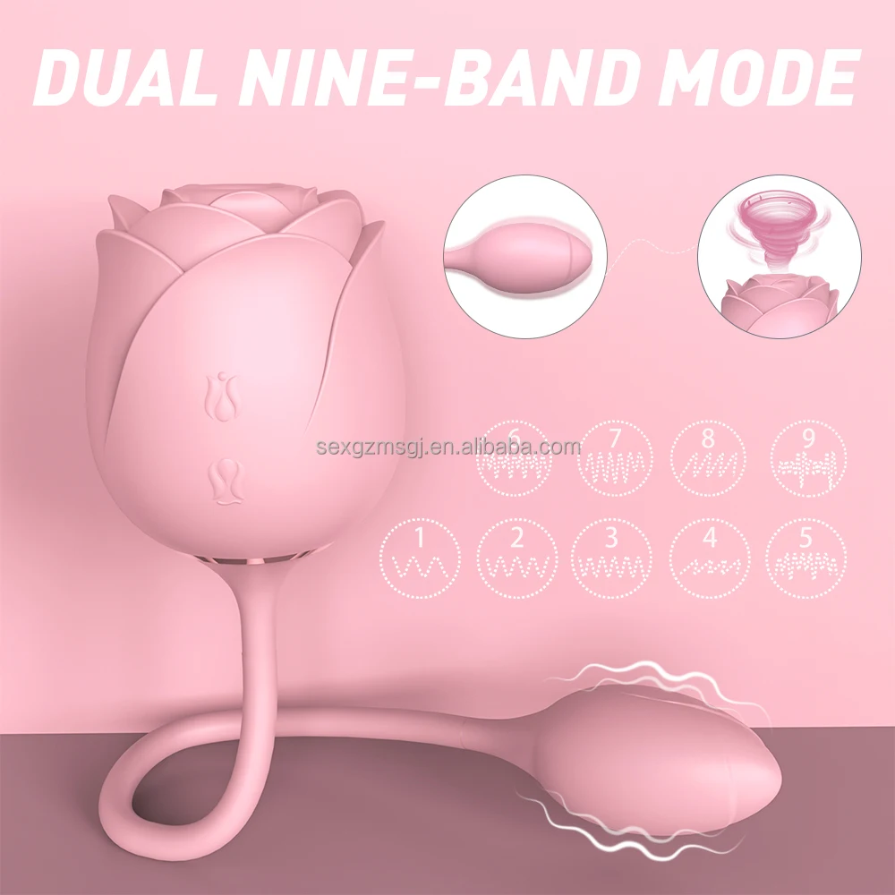 MS Ultra Quiet Operation Soft Silicone Slitoral Suction Stimulator Rose  Tongue Vibrator Women's Intimate Toy