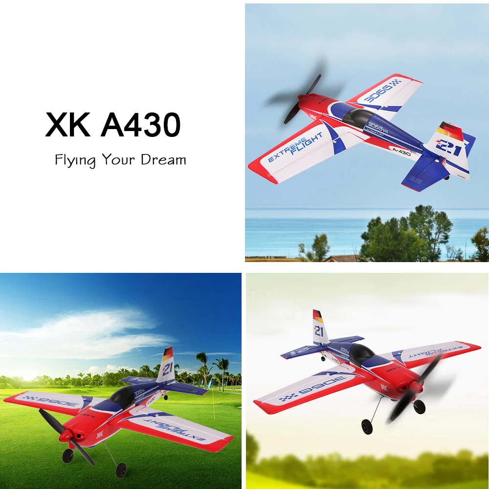 Wltoys XK A430 5Ch RC Airplane Brushless 3D 6G System Foam Aircraft Glider Simulation 2.4G Radio Control Airplane Toy for Kid Ad