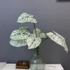 Hojas de taro hechas a mano de 7 cabezas, 68 cm.
