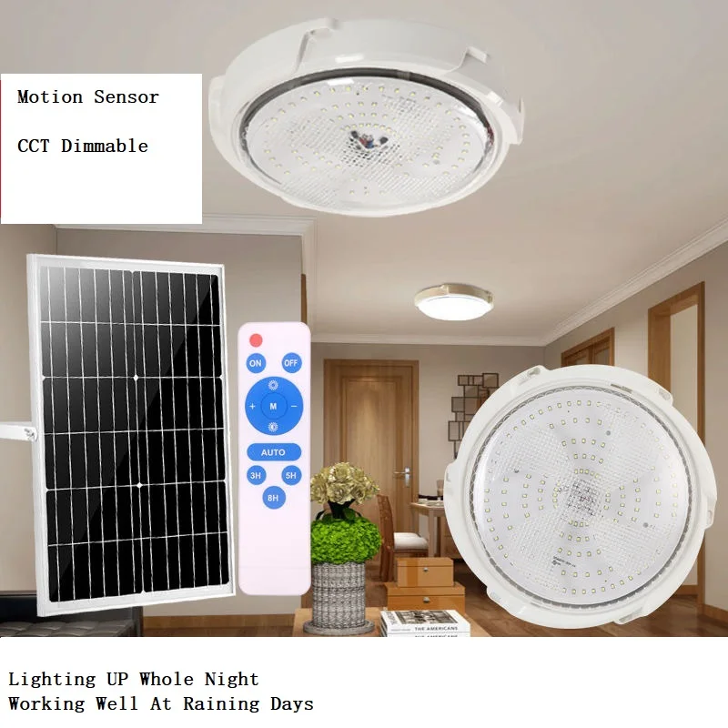 Rmt Ctrl Motion Sensor Solar Dimmable Dust Proof Super Thin Led Ceiling Light for Living Room Bedroom Corridor Aisle Balcony Kit