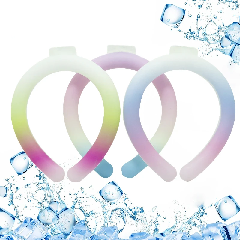 neck cooling tube cold pack neck cooling ring ice pack wrap customized for pets and people neck cooler ring with logo