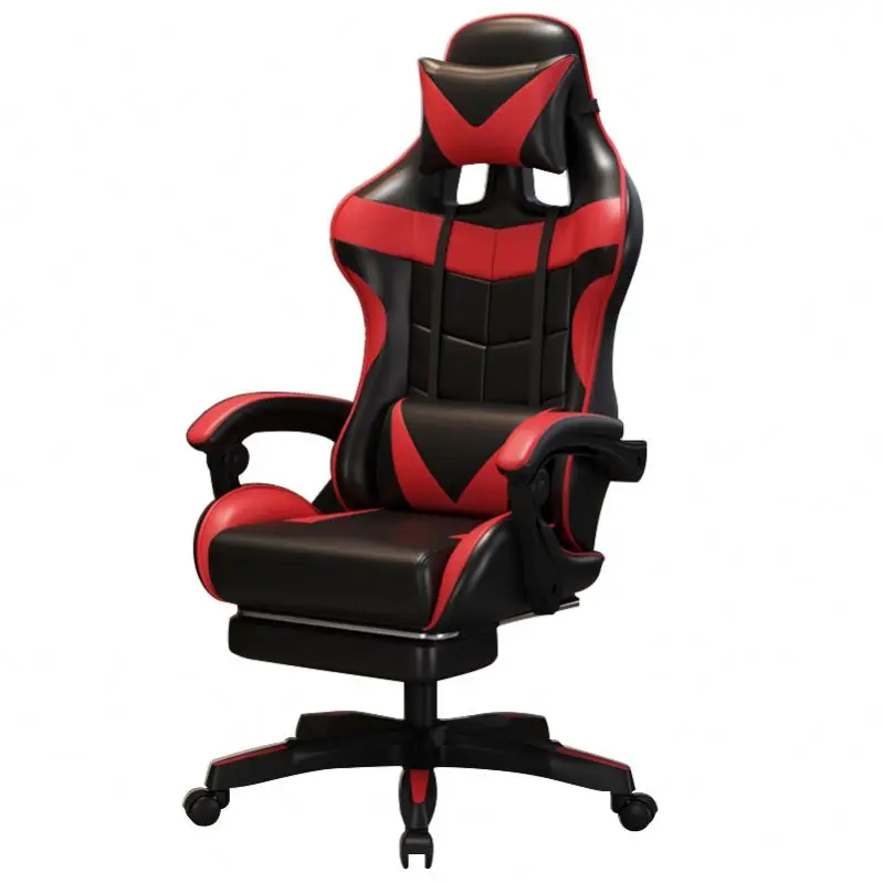 Red Gaming Chair For Computer PC Game Massage Chair Fashionable Lift Chair Synthetic Leather
