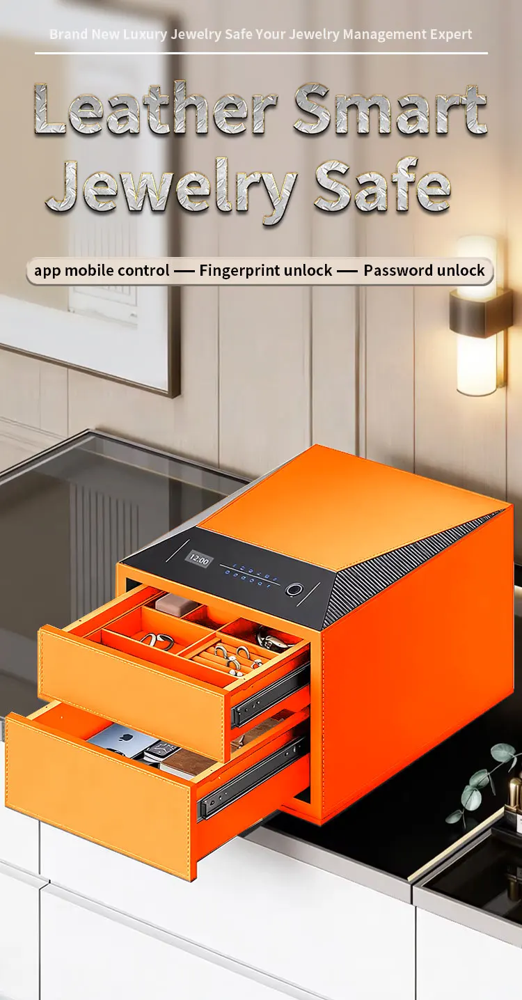 f2 1a ceqsafe smart premium jewelry box with fingerprint drawer electronic digital lock bedroom wardrobe safe-1