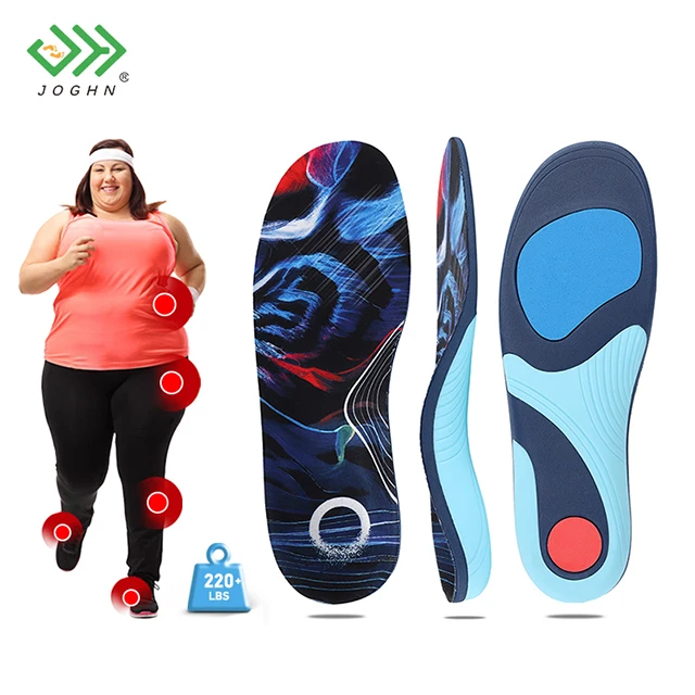 JOGHN Customizable Orthopedic Eva Poron Adjustable Orthopedic Insole Plantar Fasciitis Insoles 220 LBS Orthotics Insole