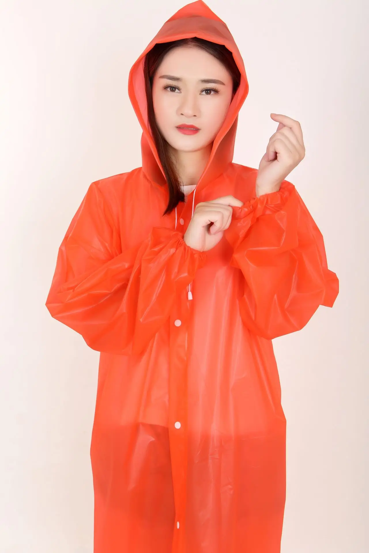 h114加厚徒步旅行户外雨衣野营成人雨衣可重复使用环保防水eva雨衣