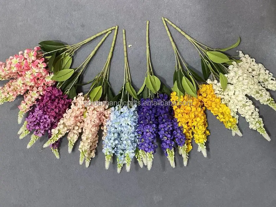 Dekorative Hyazinthenblume 5-Zweig Langstieliger Rittersporn Knstliche  Blume Seidenblume fr Heimdekoration| Alibaba.com