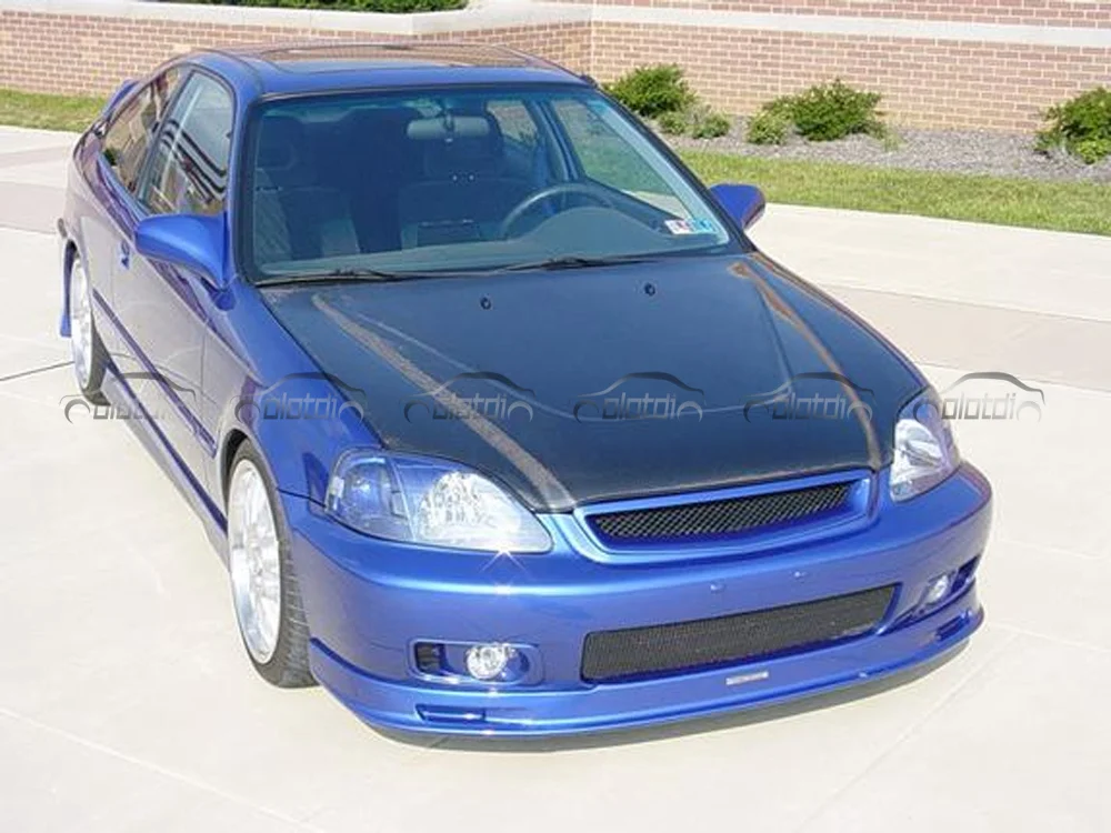 Zero Style Carbon Engine Hood Cover For Honda Civic Ek 6th Type