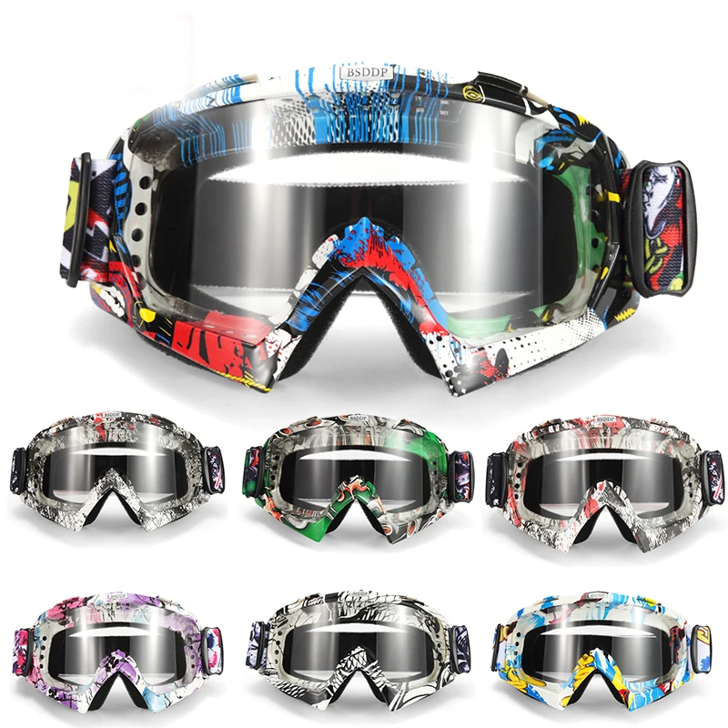 
Motorcycle Protective Gears Flexible Cross Helmet Face Mask Motocross Goggles ATV Bike UTV Eyewear Gear Glasses 