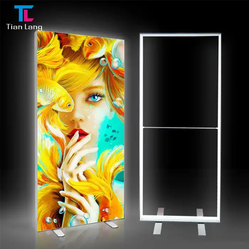 TianLang Slim SEG Frameless Fast Assemble Double Sided Fabric LED Advertising Lightbox