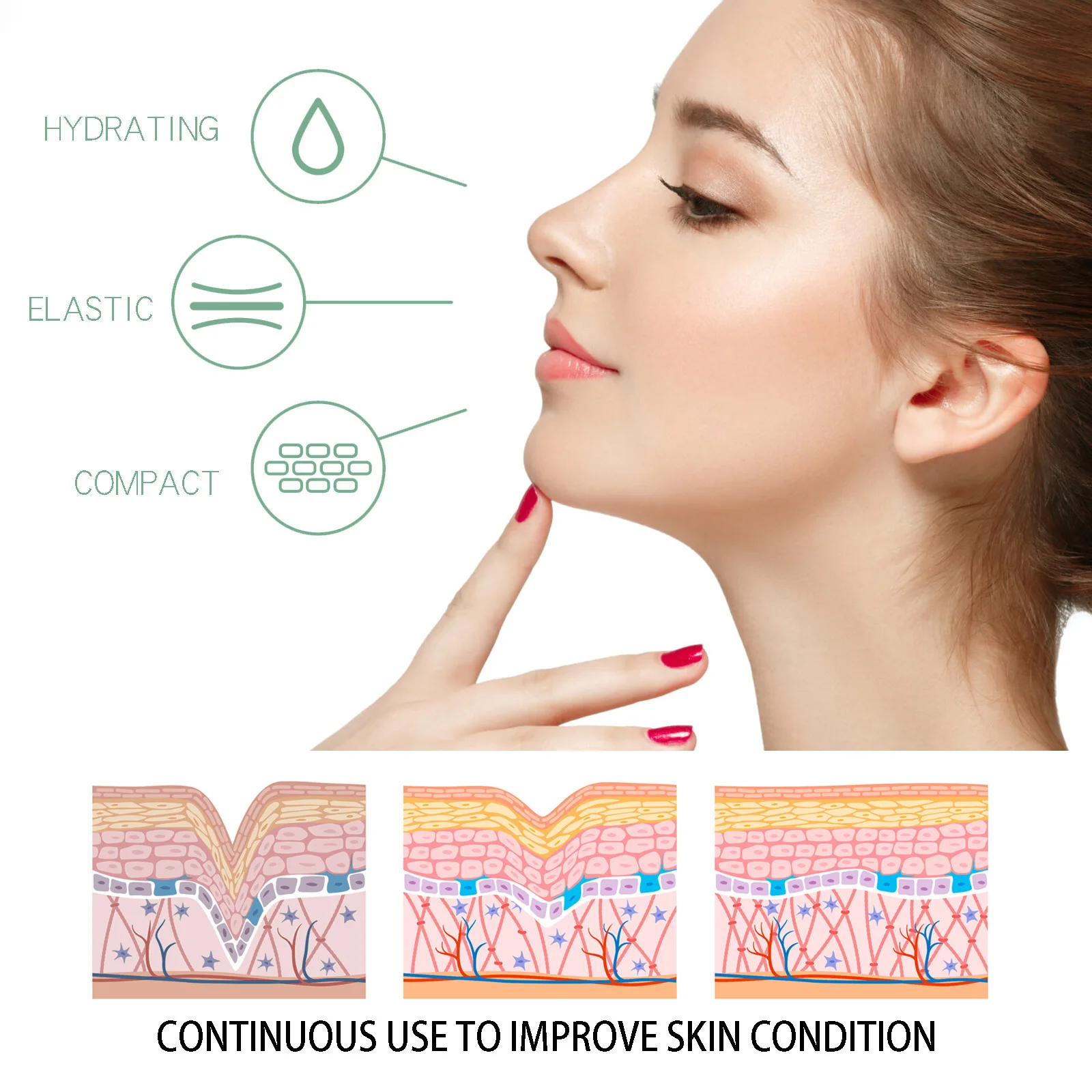 Private Label OUHOE 30ml Organic Extract Skin Moisturizing Anti Wrinkle Salicylic Acid Face Serum