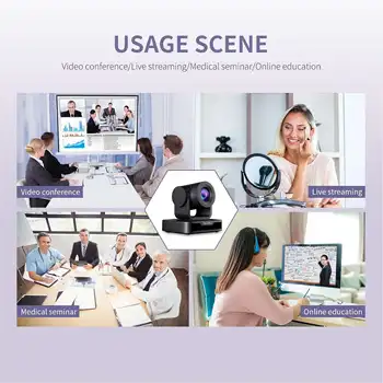 FEELWORLD USB10X 4K PTZ IP Camera USB 1080P Auto-Tracking 10X Zoom OEM Factory Direct for Sports Government Surveillance detail image