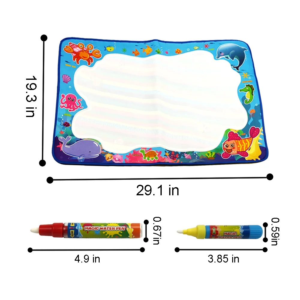 Обучающие игрушки, Лучшие водные Волшебные коврики для рисования водой, без беспорядка для малышей с ручкой и руководством