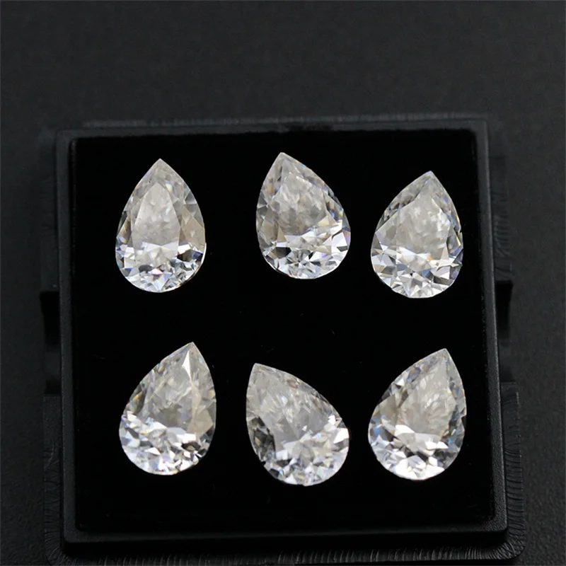 HMOIS factory custom wholesale D color pear shape VVS1 moissanite diamond loose gems for necklace pendants