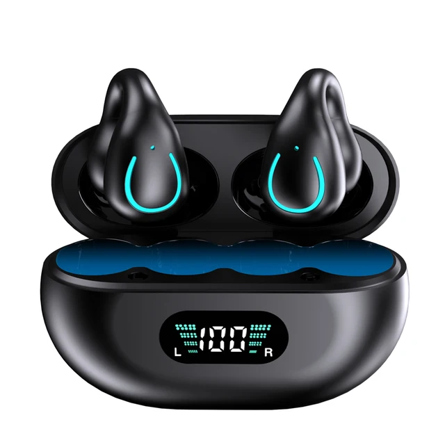Q71 EarClip Headphones Wireless Earbuds Bluetooth Open Ear Headset Air Conduction Sport Waterproof  Painless Wearing Earphone