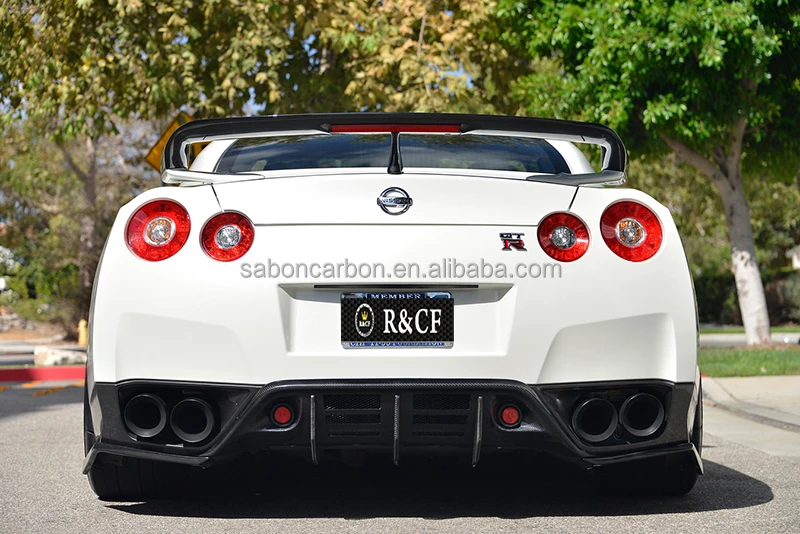 GTR R35 Rear Diffuser WAL-D Style Carbon Fiber Diffuser for Nissan GTR ...
