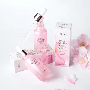 Wholesale LAIKOU Skin Care Hydrating Brightening Whitening Hyaluronic Acid Sakura Face Moisturizing Serum