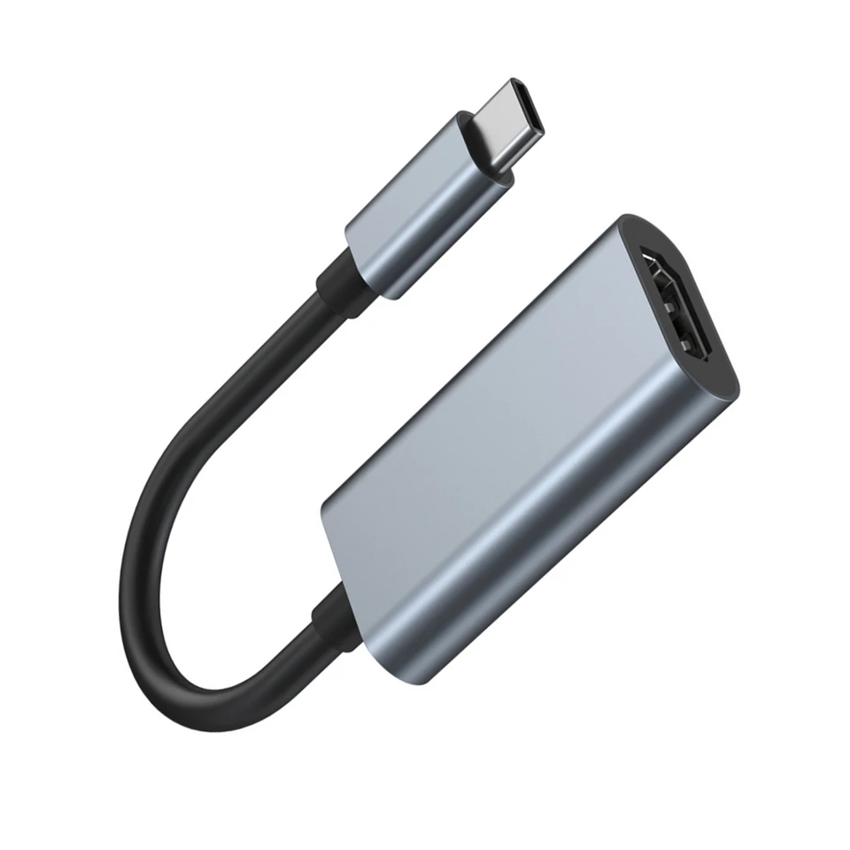 Adaptateur USB-C vers HDMI 4K, station d'accueil USB-C m&acirc;le vers HDMI femelle, c&acirc;ble convertisseur HDTV USB-C vers HDMI pour MacBook Pro et Samsung