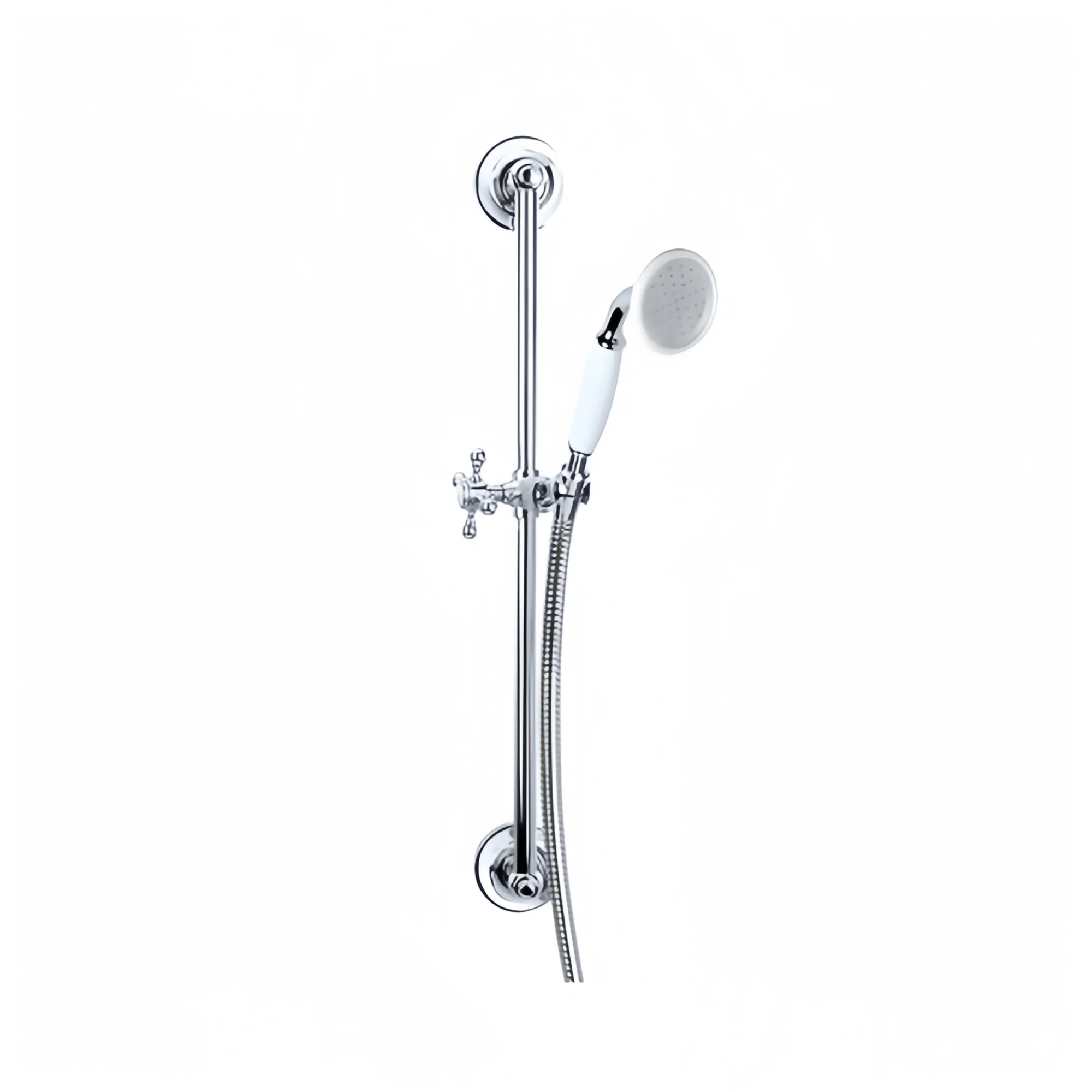 Brass Crosshead Lever Slide Rail Set with Handshower & 1.5m Flexible Hose