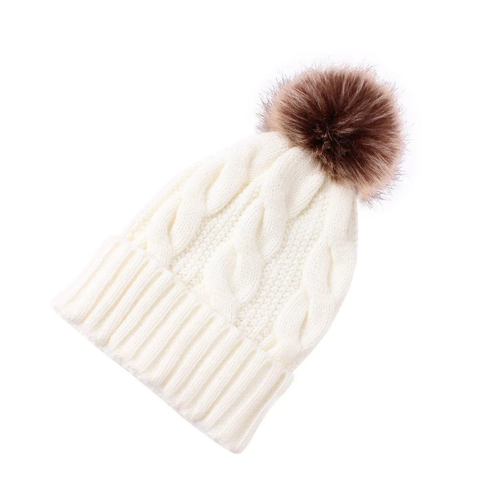 white toque with pom pom