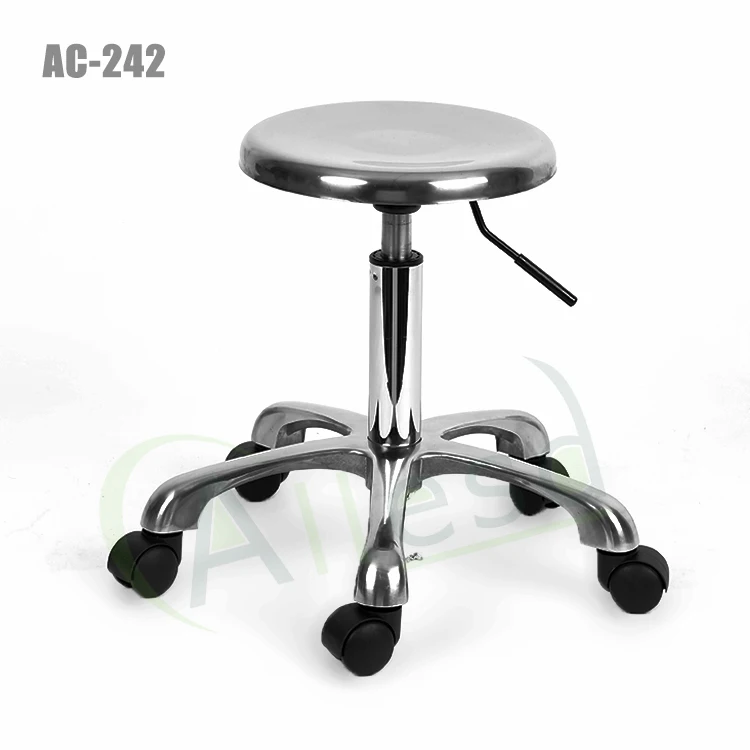 ALLESD Laboratory Stainless Steel Metal Round Stool Chair ESD Anti Static  Lifting Stool for Lab