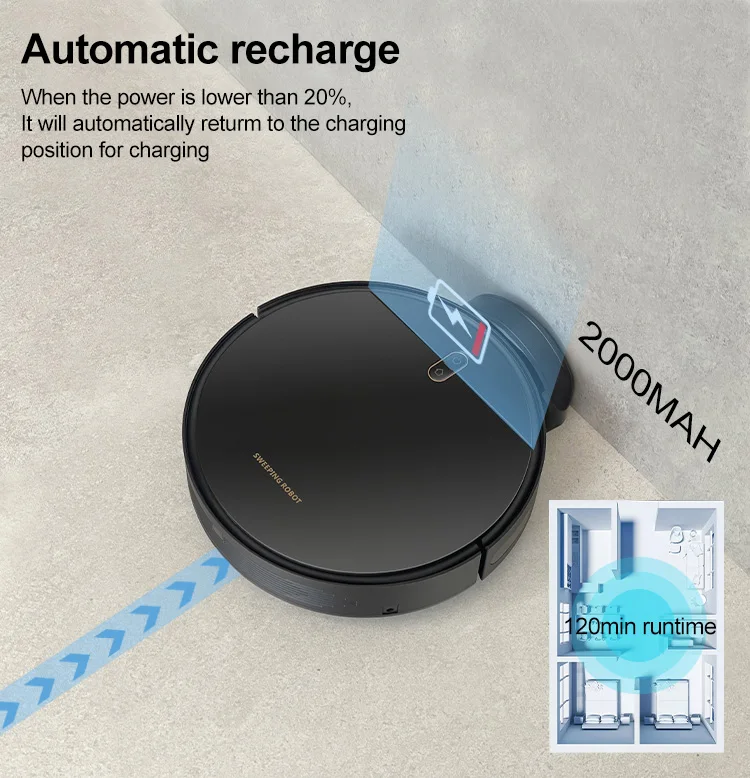 Db300 Smart Rechargeable Powerful Robot Aspiradora Household Cleaner