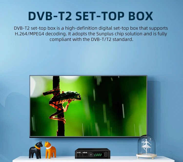 Terrestrial Digital Tuner Tdt Dvb T2 Scart H.264 H.265 Spain Tv Decoder ...