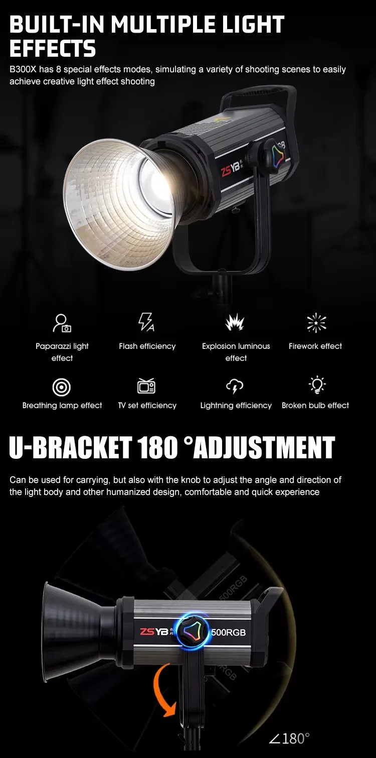ZSYB Y500RGB Photographic Lighting - 100w LED Video Light