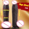 Dildo nero enorme da 11 pollici di lunghezza