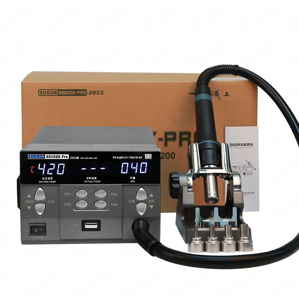 Акция! Паяльная станция SUGON 8620DX база для пайки горячим воздухом пистолет-фен с функцией ремонта мобильных телефонов