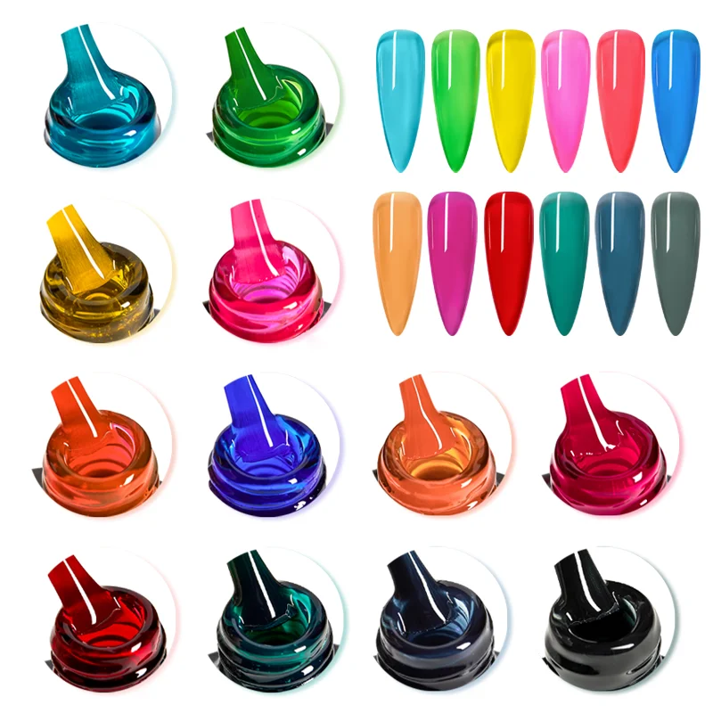 Uv Led Crystal Nail Gel Soak Off Manicure Semi Permanent Translucent