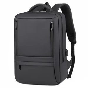 OMASKA Wholesale Waterproof Backpack Unisex 17 Inch Black USB Nylon Men Laptop Backpacks