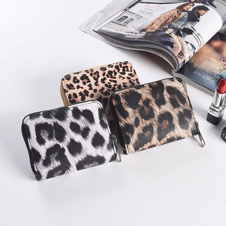 Cartera Corta Con Estampado De Leopardo Para Mujer,Monedero De Pu Con  Cremallera,Bolso De Mano De Bolsillo Con Varias Tarjetas - Buy  Señoras,Cuero,Estampado De Leopardo Pu Cremallera Monedero De La Moneda  Product on