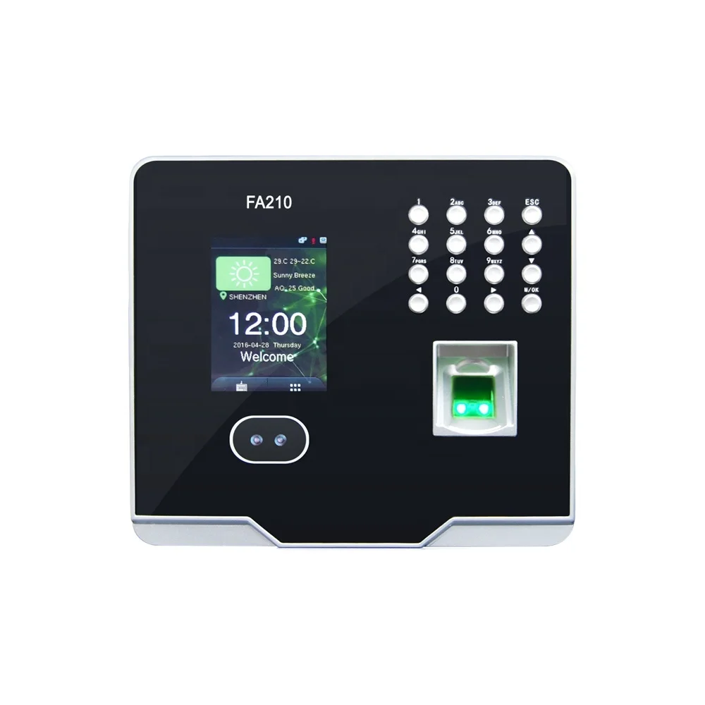 Webserver Cloud Software with Payroll 1500 Users 2000 Fingerprint Face Recognition Verification Time Attendance Device