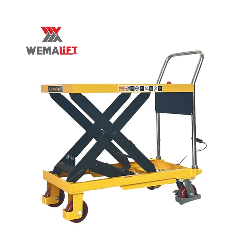 Small Hydraulic Manual Lift Trolley Lifting Platform Hand Hydraulic