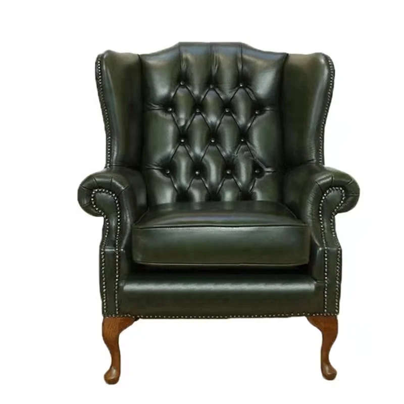 Vintage Tufted Leather Club Chair For Living Room - Odm | Wholesale