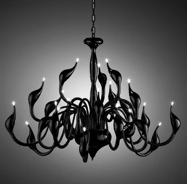 swan art chandelier