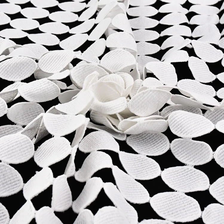 Embroidery White Guipure Chemical Lace Trim For Decoration Fabric Trim Embroidered Lace