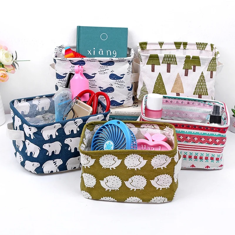 Clothing Box with Large Capacity  Foldable Rope Cotton Storage Basket Storage Organizer Kid Toy Woven Storage Box