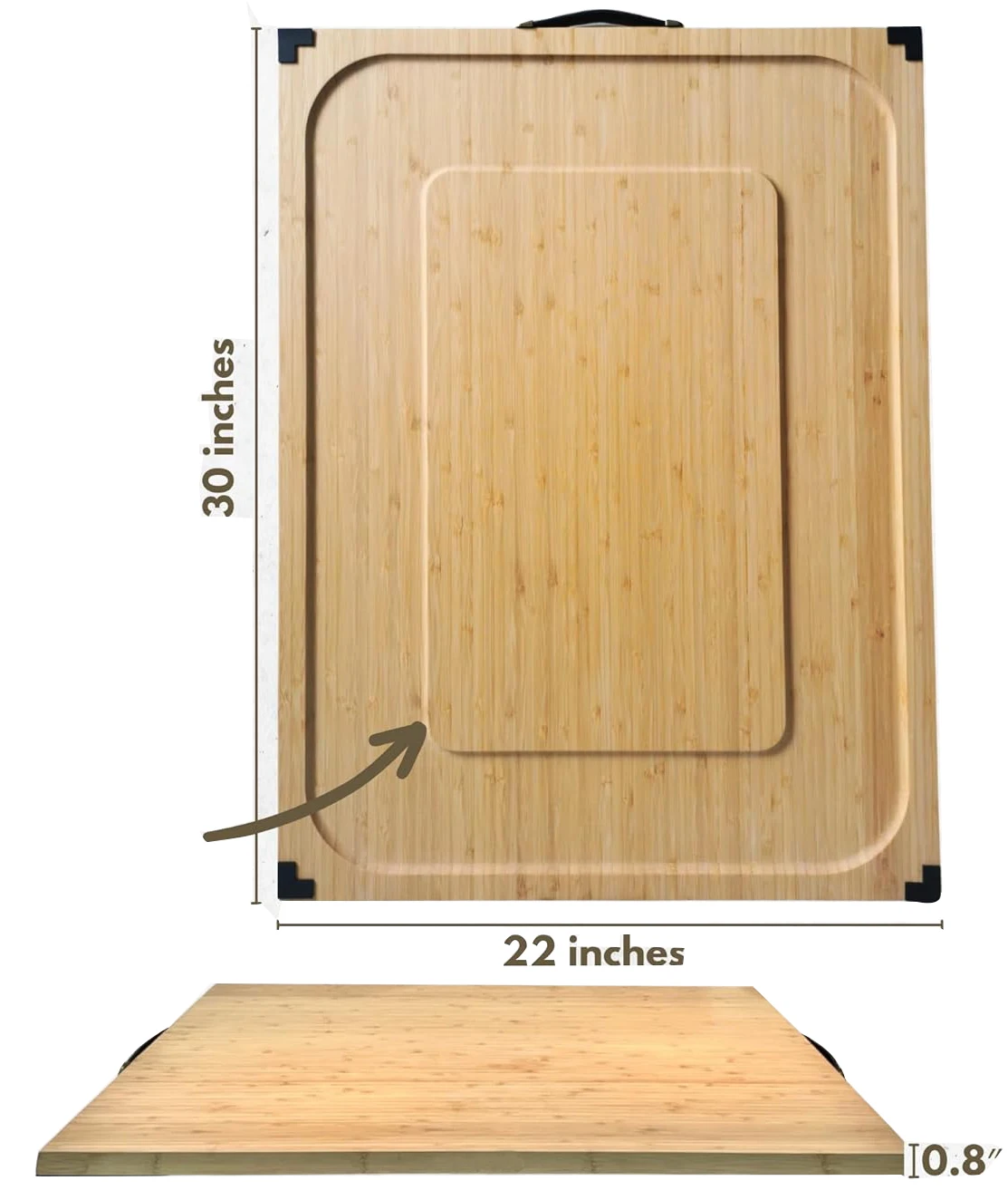product durable modern decorative extra large cutting board stovetop cover wooden charcuterie serving board-1