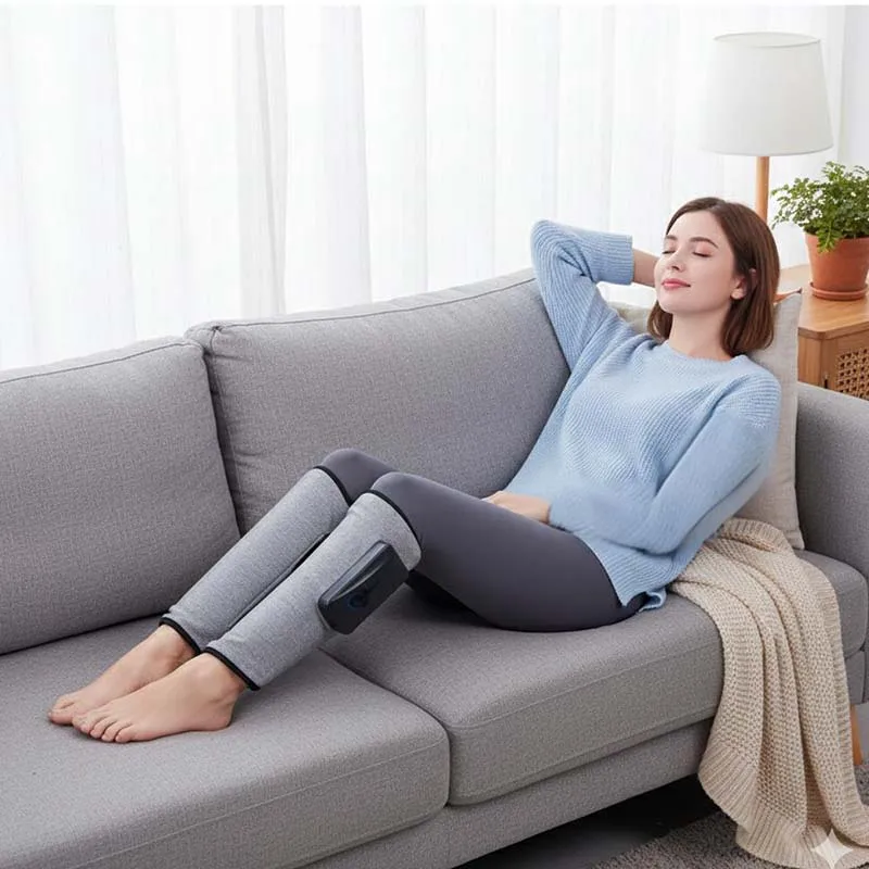 Безжичен масажор за ръце и крака с въздушно компресиране за възстановяване след спорт