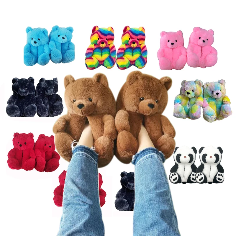 mommy and me teddy bear slippers