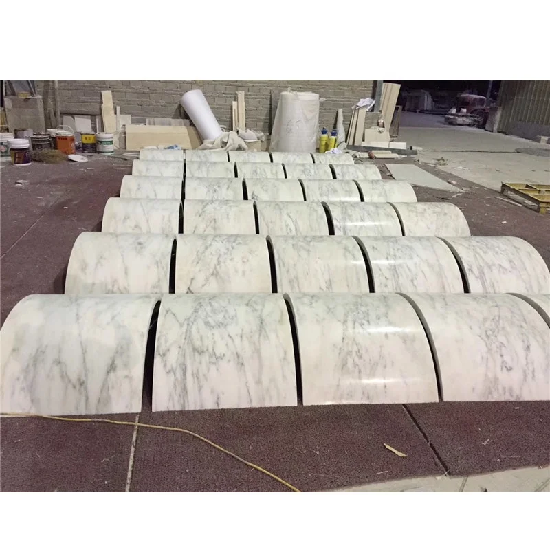 Decorazione per pilastri interni in marmo bianco Carrara, colonna romana per progetti alberghieri