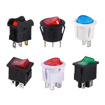 New JWM21BCA-A 4PIN Rocker Switch Lamp Power Switch Manual Switches Accessories with 6A Max. Current