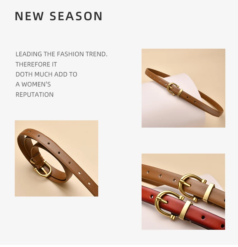 Leather belt women retro ladies belt simple Joker fashion jeans trousers ladies cowhide factory wholesale.