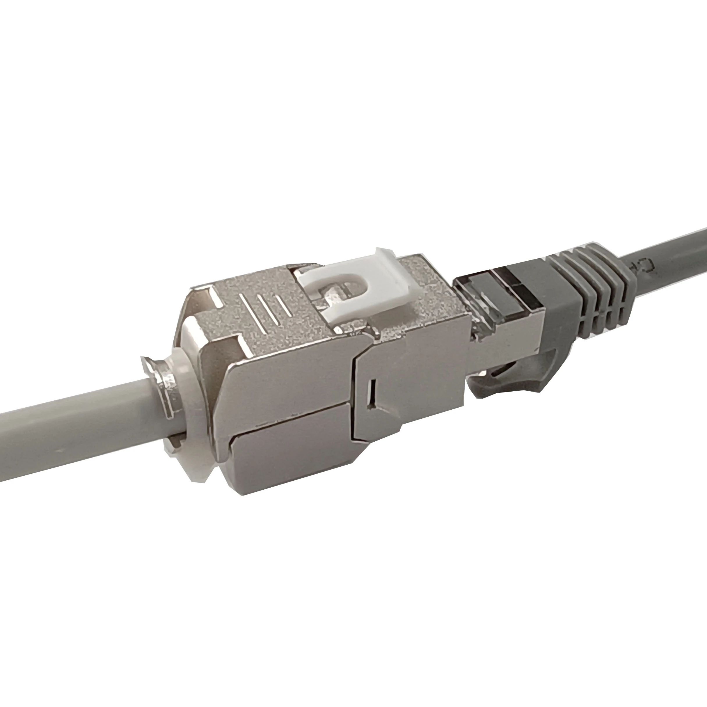 RJ45 180 Degree FTP Cat5e Cat6 Cat6a Keystone Jack Shielded Keystone Jack Module