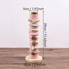 Pink Round Wooden Bottom Single Gold Head Rope Rack